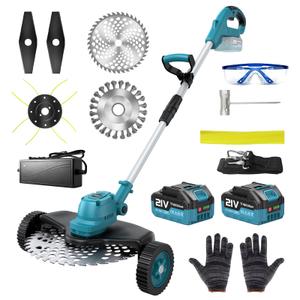 21000RPM Electric Weed Wacker Cordless-8000mAh, 1000W Weed Eater with Wheel