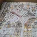 Hallway Runner Rug 3x20 Washable Kitchen Runners 20ft, Brown/Gold