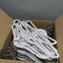 HOUSE DAY 14 Inch Kids Velvet Hangers 50 Pack, Durable Big Kids Hangers for Youth,Teen, Non Slip Kid Felt Hanger, Cute Childrens Hanger for Closet, White