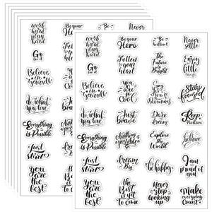 Glenmal 840 Pcs Inspirational Sticker Mothers Day Sticker Graduation 2026 Motivational Decal Kindness Aesthetic Word Decal for Adults Nurse Teacher Appreciation Journaling Scrapbook(Transparent Color)