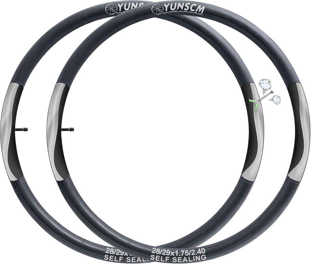 2-PCS 28"/29" Self Sealing Bike Tubes AV32mm 29x1.75/1.95/2.0/2.1/2.125/2.2/2.25/2.3/2.35/2.4 Super Automatic Repair Puncture Resistant 28/29 x 1.75-2.40 Bicycle Tire Tubes Schrader Valve