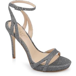 Jewel Badgley Mischka womens AriannaHeeled Sandal (10, Pewter)