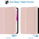 JETech Case for iPad (A16) 11th Generation 11 Inch 2025 / iPad 10th Generation 10.9 Inch 2022, Slim Smart Cover with Hard PC Translucent Back, Supports Touch ID, Auto Wake/Sleep (Rose Gold)