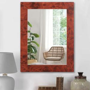 Mirrors for Wall Rustic Wood Framed Vintage Rectangle Mirror Large 28"x20" Decor Home Farmhouse Bedroom Bathroom Vanity Hanging Entryway Living Room Mirror Wall Vertical or Horizontal Hanging