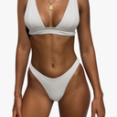 Bathing Suits for Women Deep V Neck Sexy Two Piece Bikini Sets for Women Thong Halter Cheeky Swimsuit M