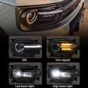 Right Full LED Headlight for Ford Bronco Sport 2021 2022 2023, RH Headlamp Assembly Projector OE Factory Style Replacement for M1PZ13008F Passenger Side