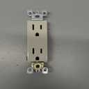 Leviton GFCI Outlet, 15 Amp, Self Test, Non Tamper-Resistant with LED Indicator Light, Protection from Electric Shock and Electrocution, GFNT1-T, Light Almond