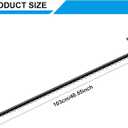 Wonderjune 2 Pack Closet Rail Hanging Closet Rod Ceiling Clothes Rack Any Angle Hanging Rail Clothes Rod Wall Mount Sloped Ceiling Closet Solutions for Attic Bedroom Under Stairs Storage (Black)