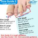 Chiroplax Toe Tubes Sleeves Protectors Cushions Fabric & Gel Lining Separator Tubing Finger, Bunion, Hammer Toe, Callus, Corn, Blister (5 Pack, Size Medium)