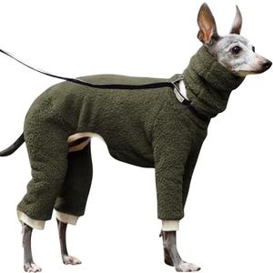 Esobo Fashion Winter Dog Warm Coat Jacket Four-Legged Neck Warm Pet Sweaters for Dogs Army Green, Small