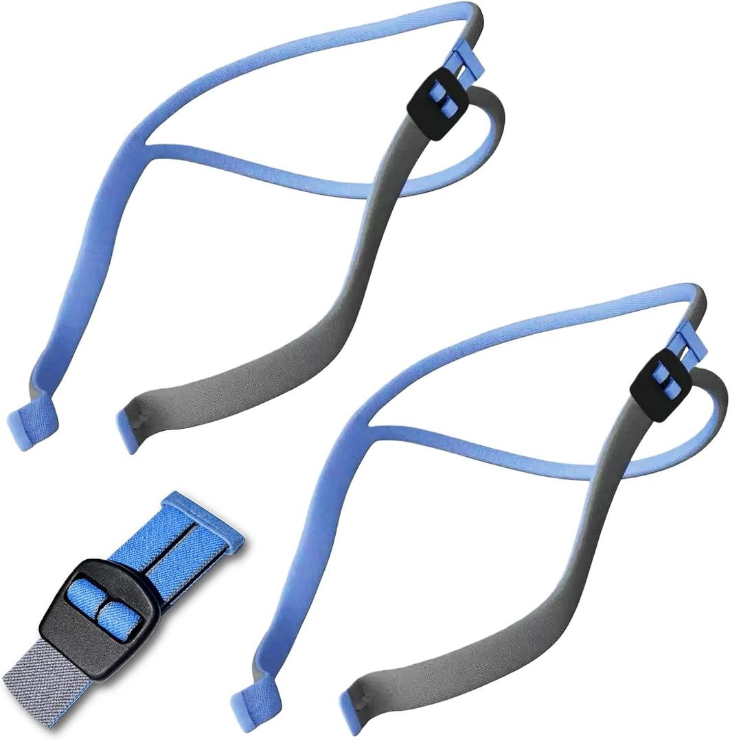 2-Pack P10 Headgear Strap Replacement for AirFit P10 Nasal Pillow CPAP Mask, Durable Elastic Strap, Adjustable Design, Reliable CPAP Mask Accessory for Long - Upgraded Version