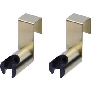 T Tulead Stainless Steel Bidet Sprayer Holder Handheld Bidet Sprayer Hanger Hook Golden Sprinkler Head Bracket Pack of 2