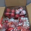 Artmag 135 Pcs Christmas Ball Ornaments Set, Pre-Tied Shatterproof Plastic Assorted Christmas Balls for Xmas Tree Hanging Decorations Festival Party Holiday Decor (Red)