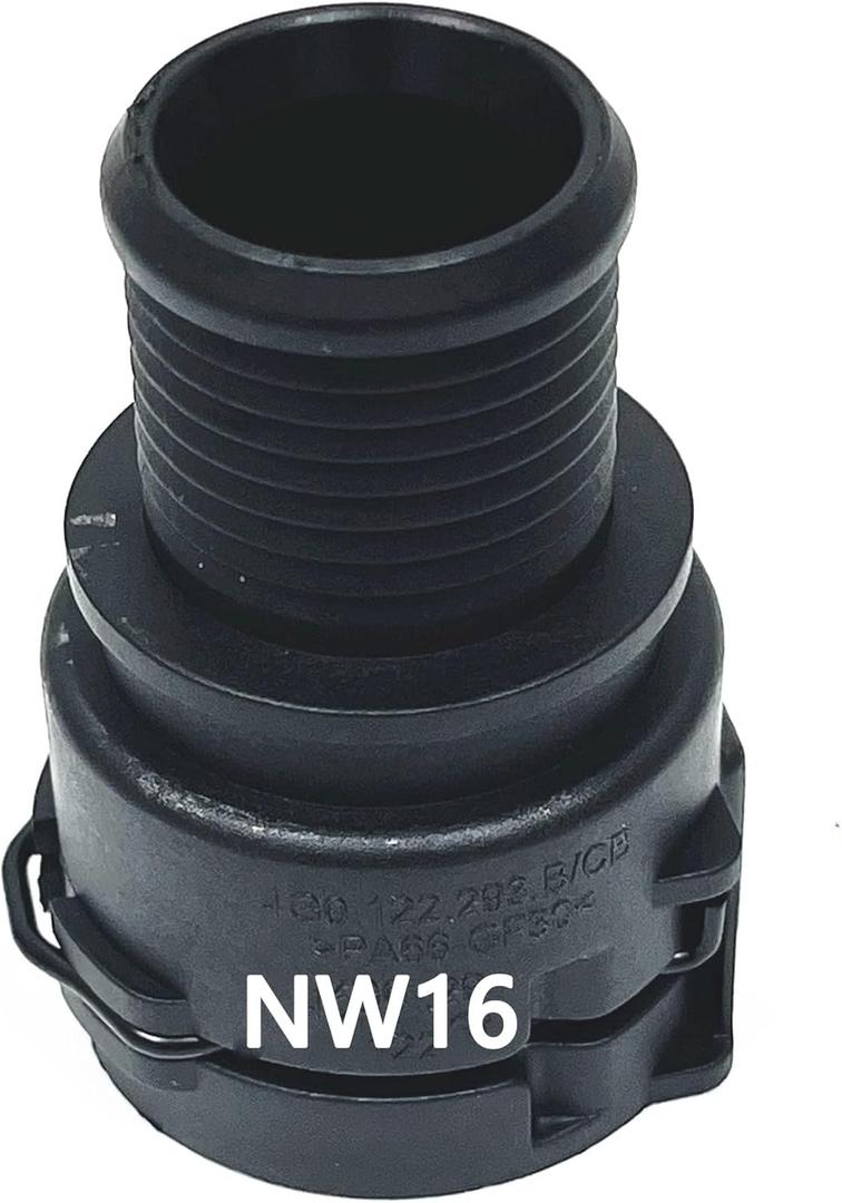 NW16 Coolant Hose Connector Engine Heater Hose Assembly for BMW Audi VW Chevrolet Honda Land Rover Volvo Buick Hose-Radiator Pipe Junction Repair Kit 0.87 Inch Steel Male Connector Straight