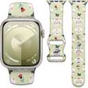 Sport Watch Band Compatible with Apple Watch 38mm 40mm 41mm, Waterproof Adjustable Soft Silicone Replacement Smartwatch Band for iWatch Series 10 9 8 7 6 5 4 3 2 1 Ultra for Women & Men