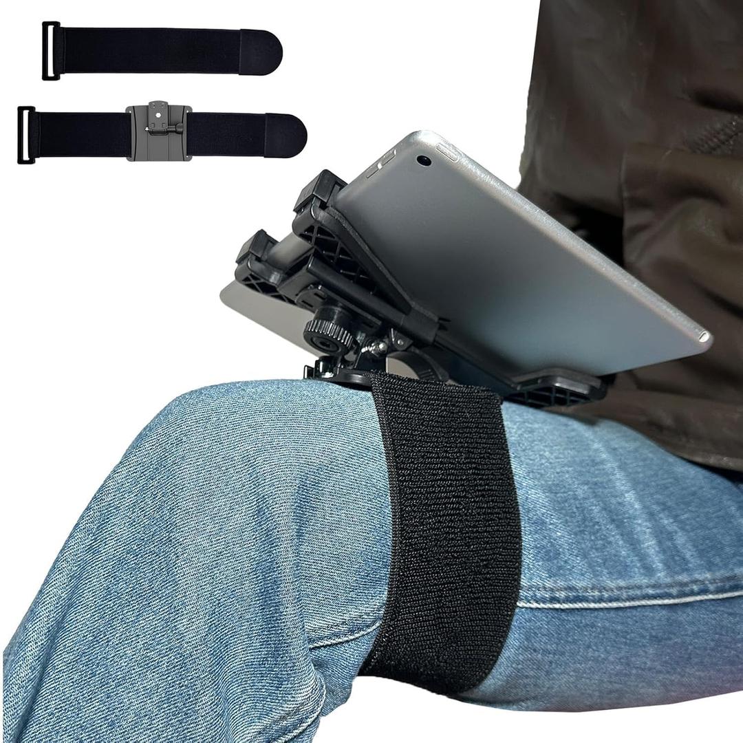 OHLPRO Pilot Kneeboard for iPad & 7"-11" Tablets, Upgraded 2 Pack Elastic Strap for Secure Fit on Thigh, Adjustable Viewing Angles, Premium Plastic Material, Ideal for Aviation & Watching