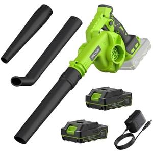 Leaf Blower Cordless with 1 Batteries and Charger, 20V Electric Leaf Blower 120MPH Small Leaf Blower, Lightweight Battery Leaf Blower Yard Tools Grass Blowers for Lawn Care Patio Backyard Garden Floor