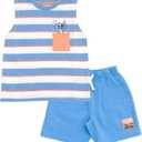 Disney Junior Tank Top and Shorts Outfit Set Infant to Big Kid Sizes (18 Months - 14-16)