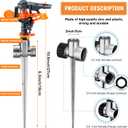 3 Pack Pulsating Sprinklers with Metal Spike, 360 Adjustable Rotating Impact Sprinkler Large Area Coverage Sprinklers for Yard Lawn Garden Above Ground Sprinkler System (Black and Orange)