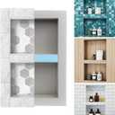 Shower Niche, Shower Niche Insert Tile Ready, 16"x32", Prefab Box