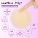 Nipple Covers for Women, Reusable Seamless No-Show Silicone Covers (S)