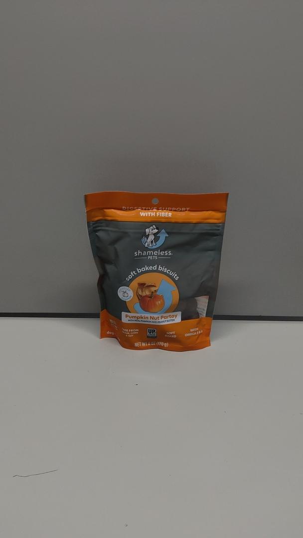 Shameless Pets Pumpkin Nut Par-Tay Soft-Baked Biscuit, 6 OZ (6 Fl Oz (Pack of 1)) BB Date Oct/20/2026