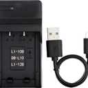 Norifon LI-10B USB Charger for Olympus Camedia C-470, C-50, C-5000, C-60, C-70, C-7000 Zoom, C-760, C-765, C-770 Ultra Zoom, D-590 Zoom, Camedia X-1, X-2, X-3, X-500 Camera and More