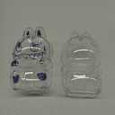 WALLFID 2pcs Clear Figure Display Case with Keychain,Plastic Protective Cover for Blind Box Figures,Portable Dustproof Mini Doll Storage Bag,Blind Box Display Pouch for Fans and Collectors (Standing)