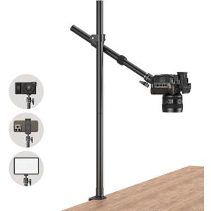 SMALLRIG Camera Desk Mount, Overhead Camera Arm Stand for Desk with 360 Ball Head,for DSLR Cameras, Cell Phones, Lights, Microphones