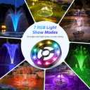 Antfraer Pond Filter with Fountain Kits, 660GPH Submersible Pond Pump with RGB LED Lights, All-in-One Pond Filter for Outdoor Ponds, Koi Pond, Water Gardens & Waterfall, Up to 1300 Gallons