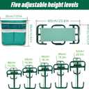 15-20 Inch Adjustable Garden Kneeler and Seat, Foldable Garden Kneeler, 15.7-20.5 inches