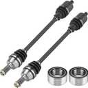 Front Left or Right CV Axle & Wheel Bearing Kit for Polaris Ranger 800 6x6 EFI/Crew/XP EPS LE 2010-2017, for Ranger 500 4x4 EFI 2009-2010, for Ranger XP 700 HD 700 2009, 2 CV Axles & 2 Wheel Bearings
