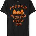 The Children's Place Men's All Holidays Adult Short Sleeve Graphic T-Shirts (Medium, Pumpkin Picking)