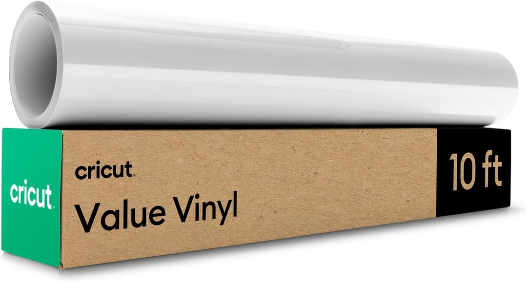 Cricut® Value Permanent Vinyl, Glossy White (12 in x 10 ft)