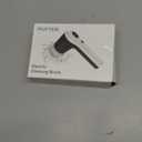 PUFTEM Electric Spin Scrubber, Cordless Shower Scrubber with Battery Level Display, 2 Speeds Electric Scrubber for Cleaning with 6 Replaceable Heads, Cleaning Brush for Bathroom/Sink/Window (White)