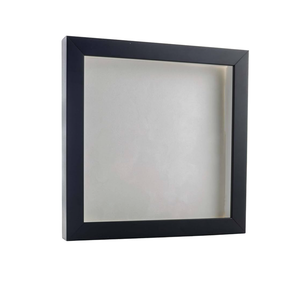 EKMAX 20x20 Black Shadow Box Gallery Wooden Frames - DEEP Shadowbox Frame with a Display Depth of 1.5" - Shadowbox Fram
