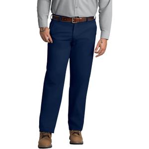 Red Kap Men's Wrinkle-Free Regular Fit Twill Blend Work Pants (36W x 35L Tall, Navy)