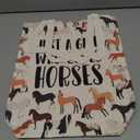 Cute Horse Gifts 2PCS Makeup Cosmetic Bag Canvas Tote Bag Beach Bag for Shopping Work Office, Horse Decor Stuff Merch Gift for Horse Lovers Women Friend Sister Girl Coworker Birthday Friendship