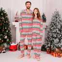 ANGELGGH Family Christmas PJs Matching Sets Long Sleeve Festival Party Pajamas Holiday Warm Sleepwear Couples Button Loungewear (Heart Snowflake, 4-5)