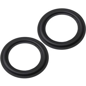 RDEXP 2PCS 6.5 Inch Black Speaker Surround Kits Perforated Surround Speaker Rubber Woofer Edge Repair Parts