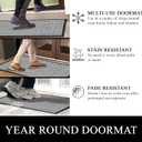 A1HC Indoor Outdoor Doormat – Non-Slip Front Door Mat for Entrance, Patio, Garage & Office – Washable Welcome Mat for Indoor & Outdoor Use, 24x36 Inches, Criss Cross Light Gray