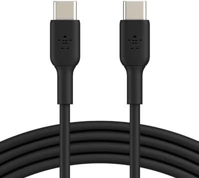 Belkin BoostCharge USB-C to USB-C Cable (1M/3.3ft) for iPhone 16, iPhone 16 Pro, Samsung Galaxy S25, S24, Pixel 9 & 8, iPad Pro, Nintendo Switch 2, Carplay & More – Black