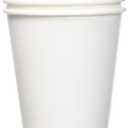 Amazon Basics Disposable Paper Cups for Hot and Cold Beverages, Leak-Proof, 10 ounces, White, 1000 Count