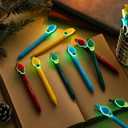 36 Pcs Luminous Light up Bulb Christmas Pens Bulk Glow in The Dark Ballpoint Pen Black Ink Pen for Adults Office Supplies Christmas Stocking Stuffer Gift