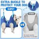 Supet Dog Grooming Hammock, Dog Hanging Harness for Nail Trimming Doorframe, Pet Holder Restraint for Clipping Nails, Pet Hoist Sling for Cutting Nails, Ear & Eye Cleaning, Medicine at Home (S) (Blue)