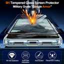 3 x Oterkin for Google Pixel 9 Pro XL Case Clear, [20X Anti-Yellowing] Transparent Shockproof Pixel 9 Pro XL Phone Case with [Tempered Glass Screen Protector][Built-in 4 Airbags][10FT Military] (Black)