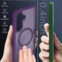 2 x Magnetic Case for Samsung Galaxy S22 Plus Case Fit for MagSafe, Slim Protective for Galaxy S22 Plus Phone Case S22Plus Non-Fingerprint Translucent PC Back TPU Bumper-Frosted Black