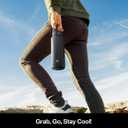 POWCAN 40 oz Insulated Water Bottle with 2-in-1 Straw and Spout Lid, Keep Cold 24H, Leak-Proof, BPA-Free, Double Wall Stainless Steel Water Bottle for Sports, Gym, Travel, and School (Dark Knight)