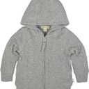 Burt's Bees Baby Unisex Sweatshirts, Lightweight Zip-up Jackets Coats, Organic Cotton Hooded, Heather Grey Quilted, 9 Months US