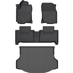 All Weather Floor Mats & Cargo Liner for Toyota RAV4 Hybrid 2013-2018 Custom Fit Full Set Accessories - Black